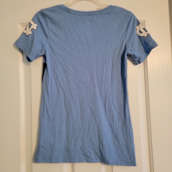 Nike Two-Tone Carolina Blue and Navy 'LET'S GO HEELS' V-Neck Tee - Picture 2 of 4